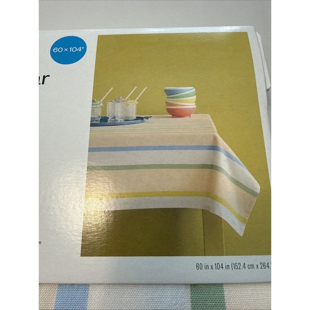 Striped Rectangular Tablecloth 60